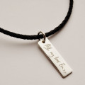 Personalised Handwriting Leather Necklace Personalised handwriting leather necklace