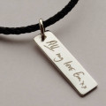 Personalised Handwriting Leather Necklace Personalised handwriting leather necklace product view
