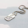 Personalised dog tag necklace detail