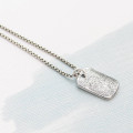 Personalised dog tag necklace with custom text