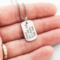 Personalised dog tag necklace view