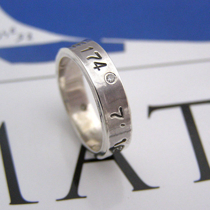 Personalised couple ring with diamond detail