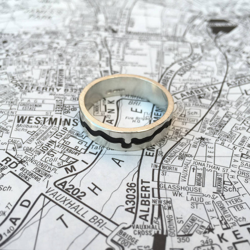 River Thames Cutout Ring River Thames Cutout Ring