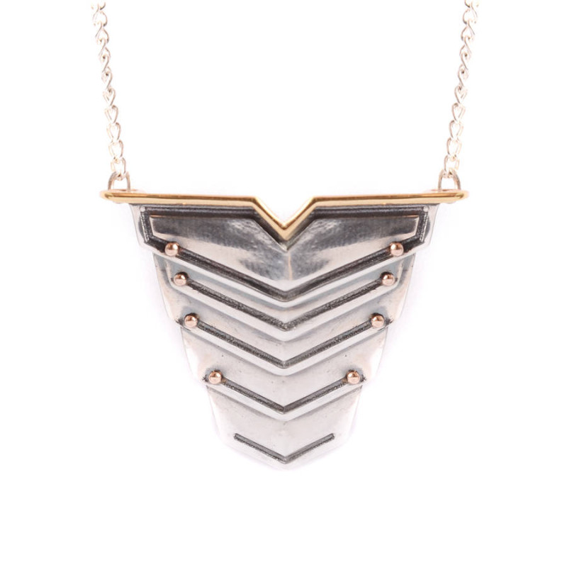Romeo Necklace Rose Gold Vermeil and Silver Romeo necklace in rose gold vermeil and silver