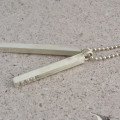 Satin bars for personalised men's necklace