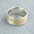 Silver and Finegold Diamond Ring product image
