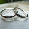 Silver Comfort Fit Wedding Ring Set Silver Comfort Fit Wedding Ring Set
