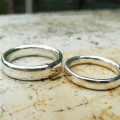 Silver Comfort Fit Wedding Ring Set Silver Comfort Fit Wedding Ring Set