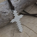 Large Silver Cross Necklace gallery image