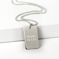 Silver Dog Tag Necklace Silver dog tag necklace