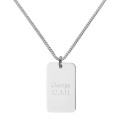 Silver Dog Tag Necklace Silver dog tag necklace