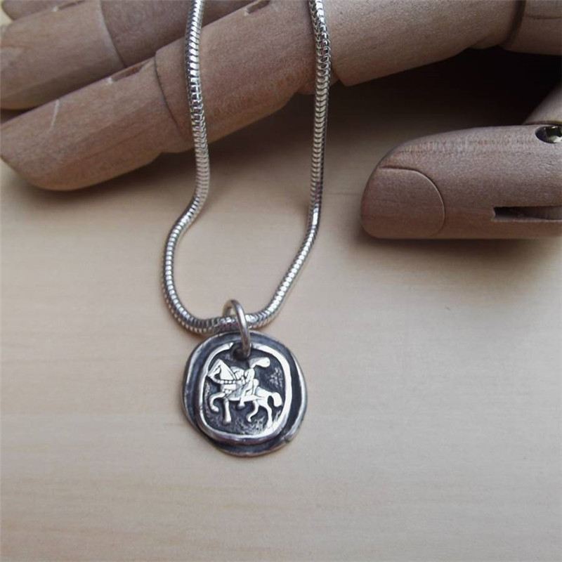 Silver Knight Pendant Detail Silver Knight Pendant jewellery detail
