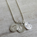 Silver Letter Charm and Ball Chain Necklace Silver letter charm and ball chain necklace product image