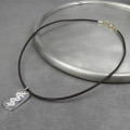 Silver Medical ID Tag Pendant Silver medical ID tag pendant for personalised engraving