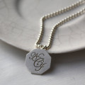 Silver Monogram Necklace Silver monogram necklace