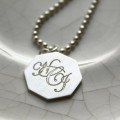 Silver Monogram Necklace Silver monogram necklace