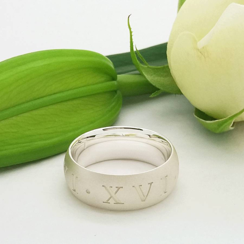 Silver Roman Numeral Ring Silver Roman Numeral Ring gallery image
