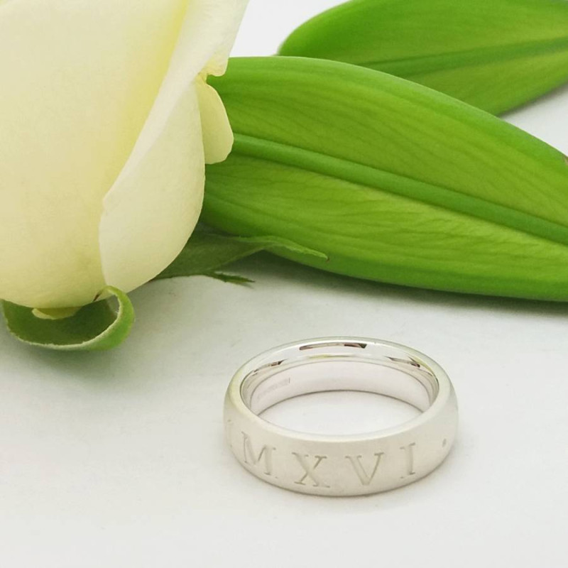 Silver Roman Numeral Ring Silver Roman Numeral Ring gallery image