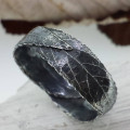 Silver Three Leaf Band Ring - Gallery View Silver Three Leaf Band Ring gallery view
