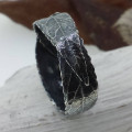 Silver Three Leaf Band Ring - Gallery View Silver Three Leaf Band Ring gallery view