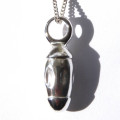 Silver Toggle Dimple Pendant necklace