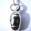 Silver Toggle Dimple Pendant necklace, gallery view