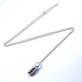 Silver Toggle Dimple Pendant necklace, gallery view