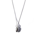 Silver Toggle Dimple Pendant necklace, gallery view
