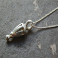 Silver toggle hot air balloon pendant