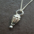 Silver toggle hot air balloon pendant