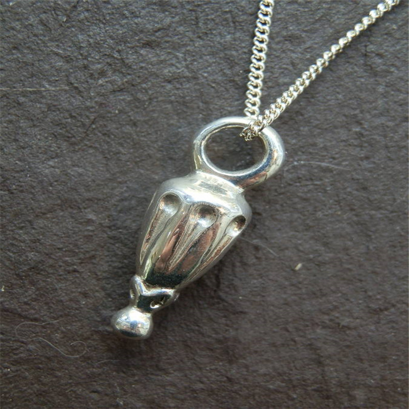 Silver toggle hot air balloon pendant