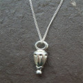 Silver toggle hot air balloon pendant