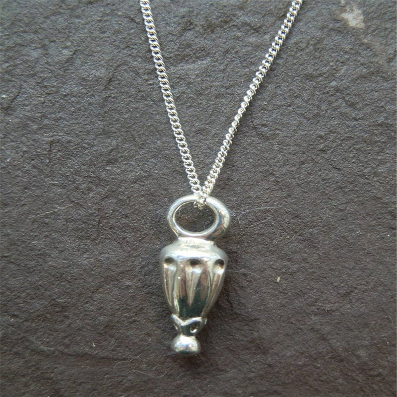 Silver toggle hot air balloon pendant