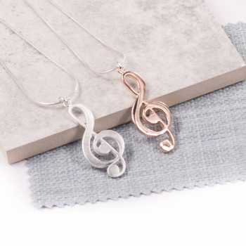 Silver Treble Clef Pendant