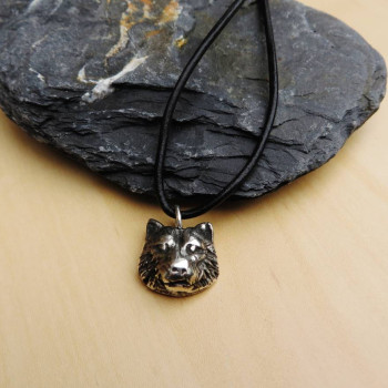 Silver Wolf Head Necklace Silver Wolf Head Necklace