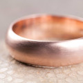 Simple handmade men's 18ct gold wedding ring