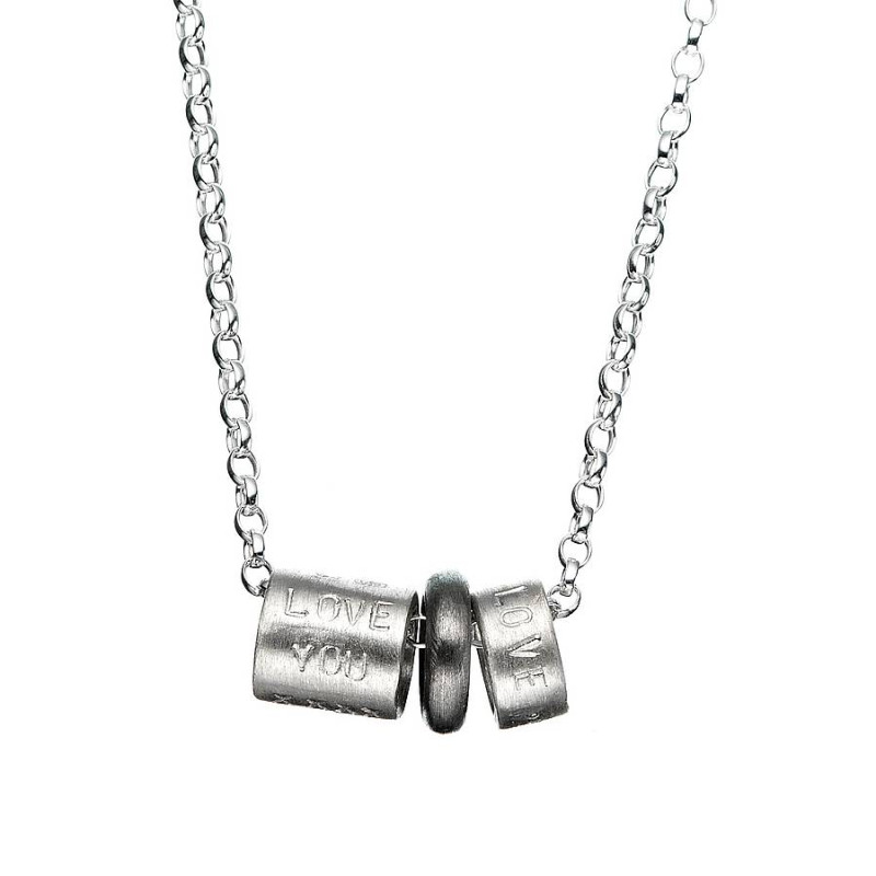 Man wearing a personalised life bead necklace