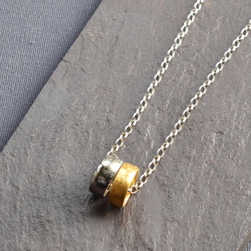 Small Meteorite Rings Necklace product image