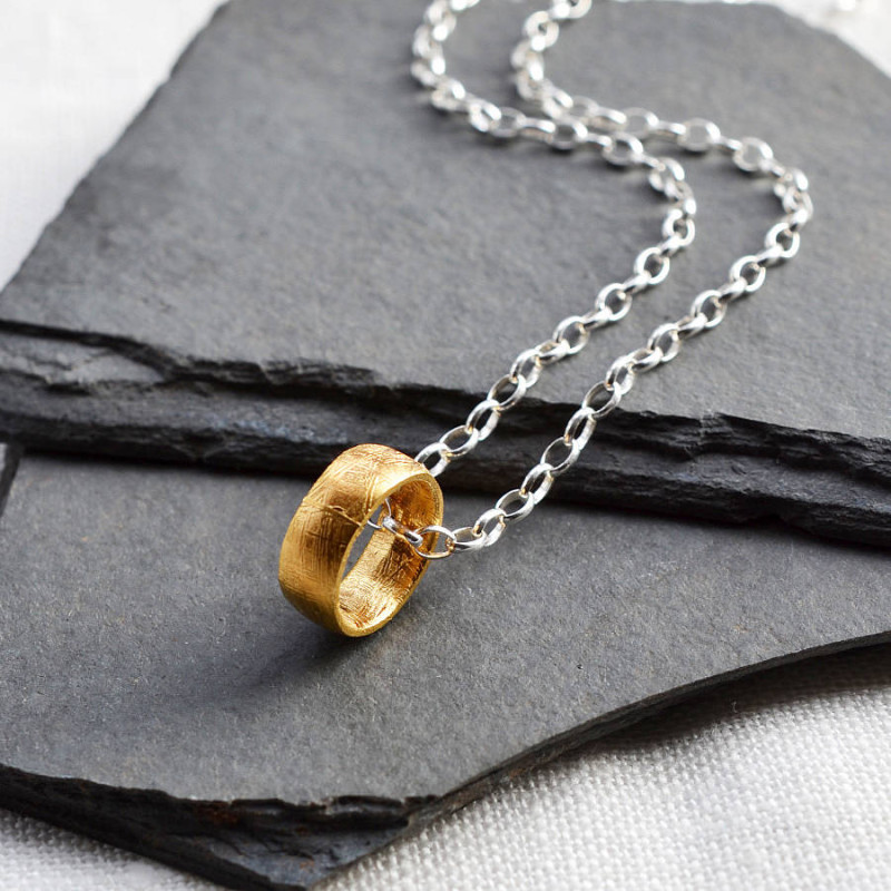 Small Meteorite Rings Necklace product image