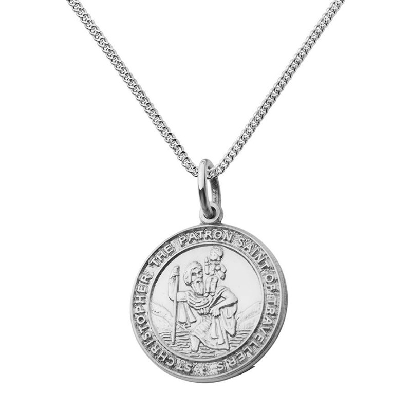 St Christopher Chunky Round Necklace St Christopher Chunky Round Necklace