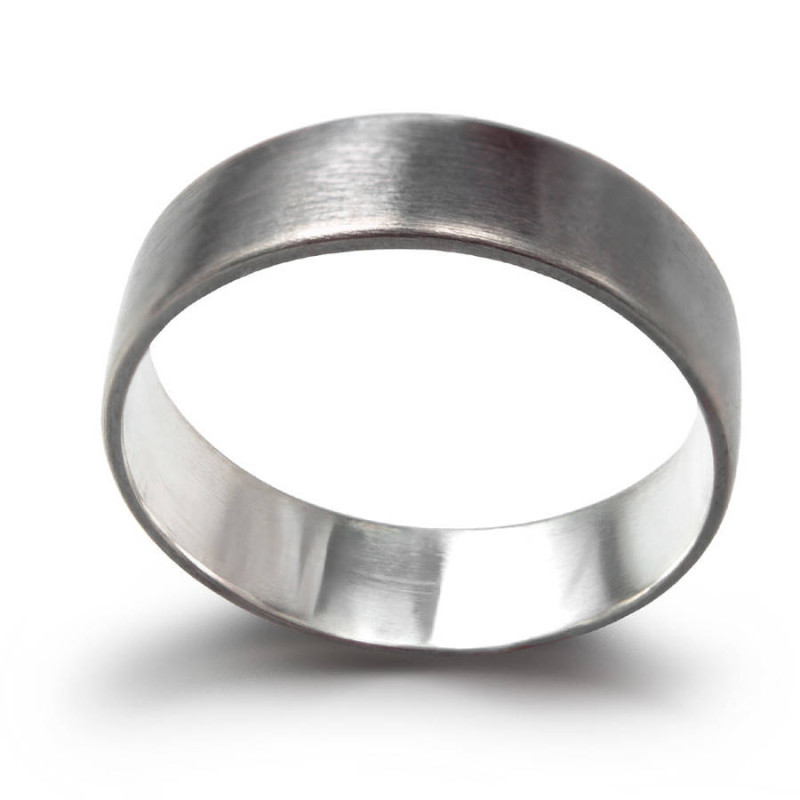 Oxidized Flat Wedding Band Ring Oxidized flat wedding band ring