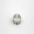 Etched silver vintage style tape measure ring