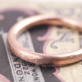 Textured solid gold halo band