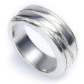 Silver Texture Bound Ring with textured bound detail