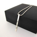 Thin Silver Barcode Pendant Thin silver barcode pendant gallery image