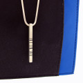 Thin Silver Barcode Pendant Thin silver barcode pendant gallery image