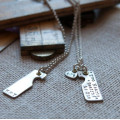 Two Hearts Beat As One couples necklace product image