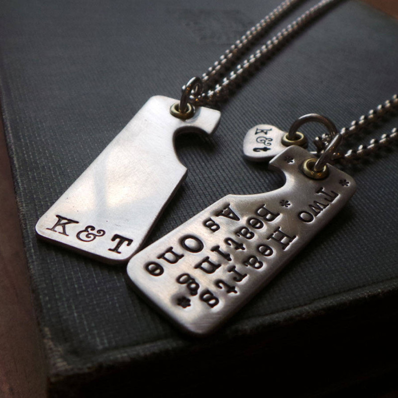 Two Hearts Beat As One his and hers necklace product image