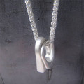 U And Me To Infinity Silver Oval Pendant Necklace U And Me To Infinity silver oval pendant necklace, alternate view