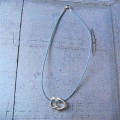 U & Me2 infinity pendants on leather necklace product image